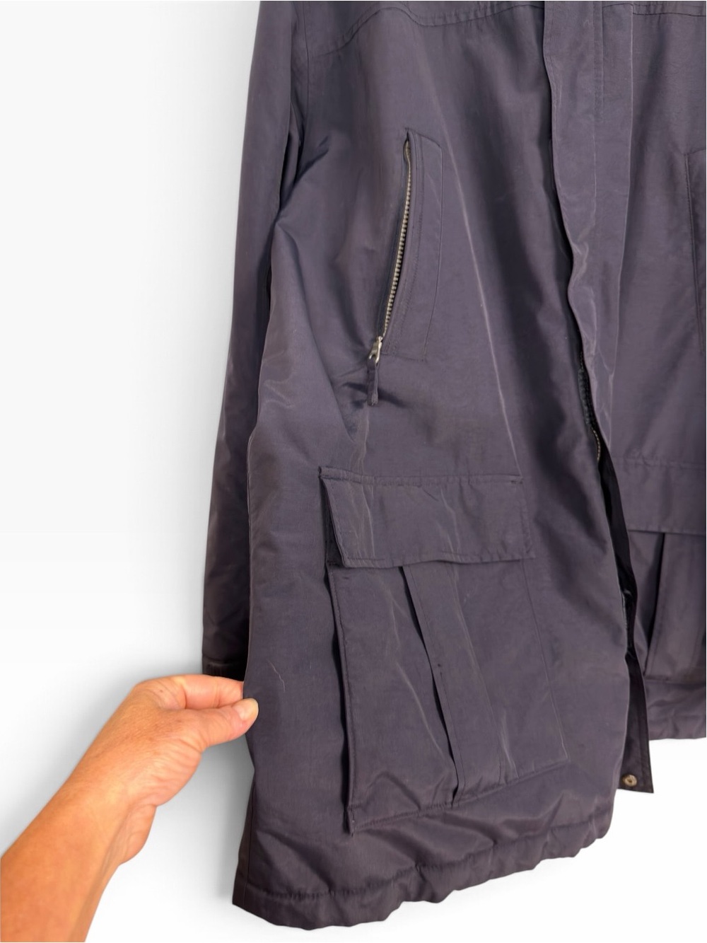 Lands’ End The Squall Parka Men’s XXL Navy Waterproof Fleece Lined Winter Jacket - Picture 8 of 11